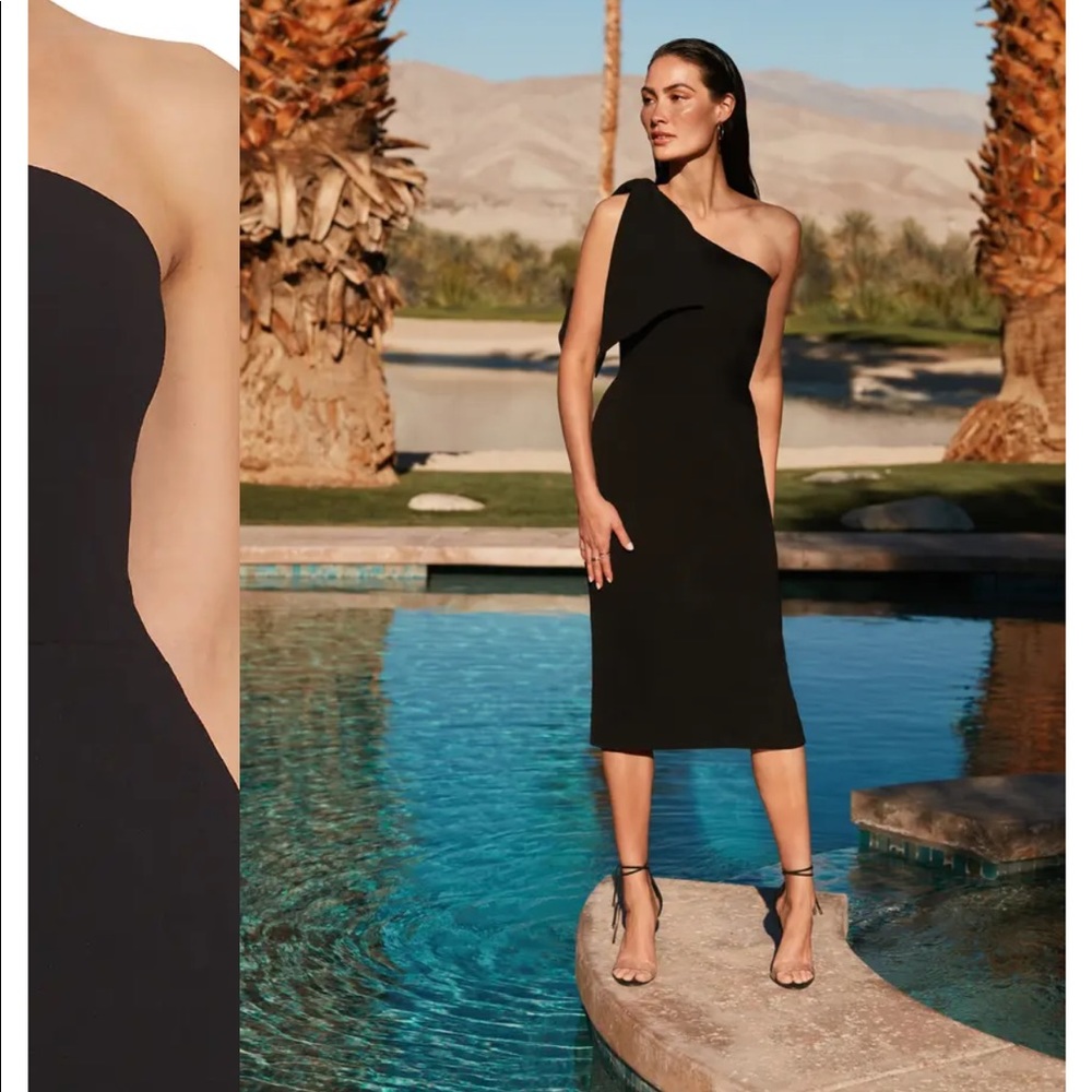 NWT Dress The Population Tiffany One Shoulder Midi Dress